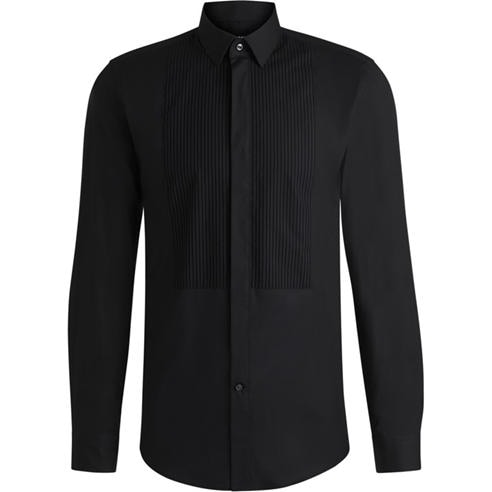 Black Casual Long Slee Shirt 43858