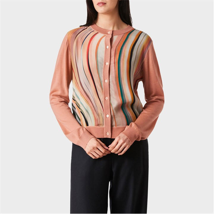 Ps By Paul Smith Wirl Cardigan In Pink