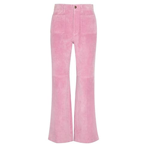 Chloe - Women's Suede High-Waisted Flared Trousers