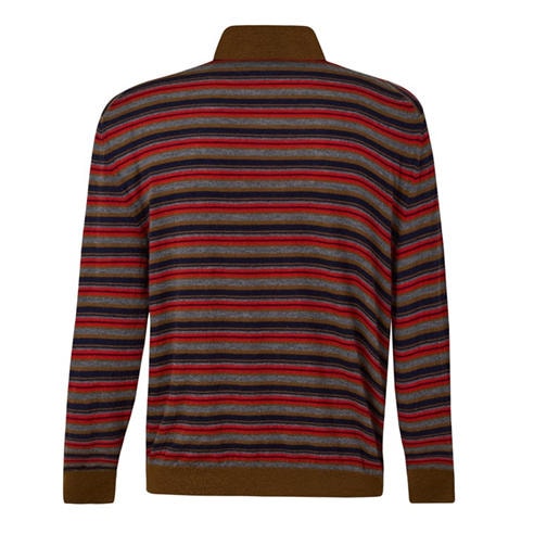 PRADA - Women's Striped Cotton Long-Sleeve Polo