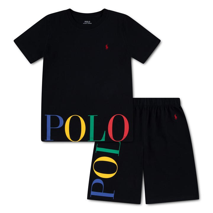 Polo Ralph Lauren Boys Black Kids' Logo Lounge Set - 8 - 9 Years
