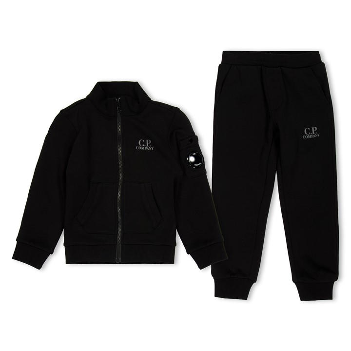 Cp Company Boys Black Cp Tracksuit Set Jn62