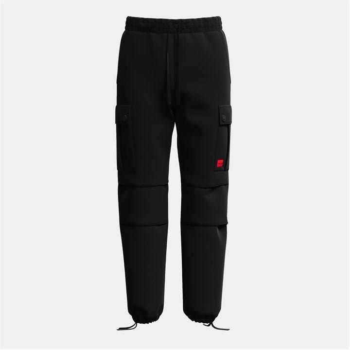 Hugo Men's Black Ripstop Cargo Trousers