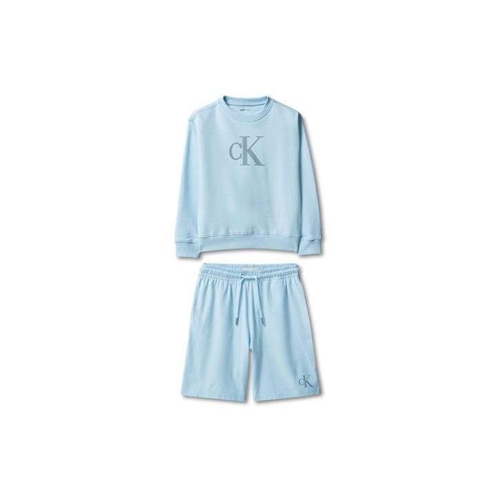 Calvin Klein Jeans Boys Blue Ckj 2Pc Crw Shrt Set Jn62