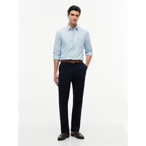 Tommy Hilfiger - Men's Dover Essential Twill Cotton Mid-Rise Straight-Leg Trousers