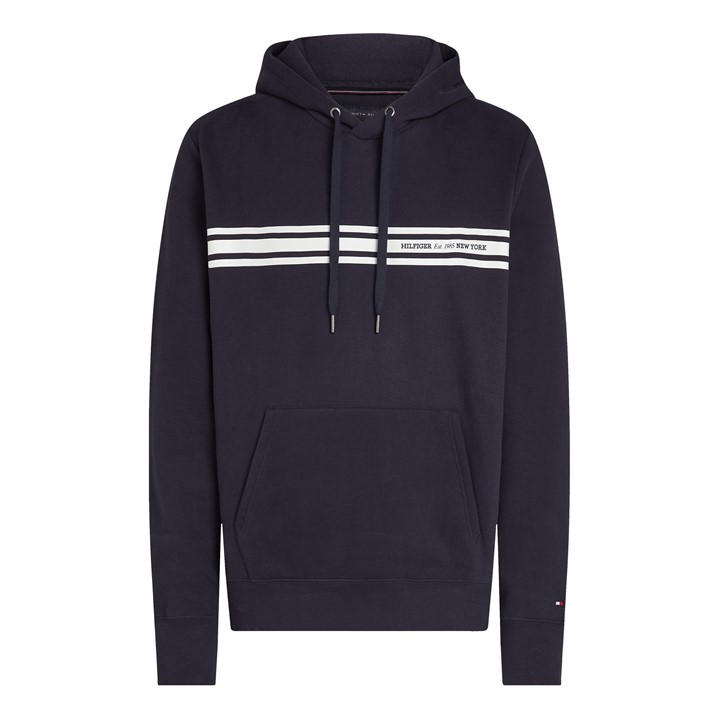 Tommy Hilfiger CENTRAL CHEST STRIPE HOODY - Blue