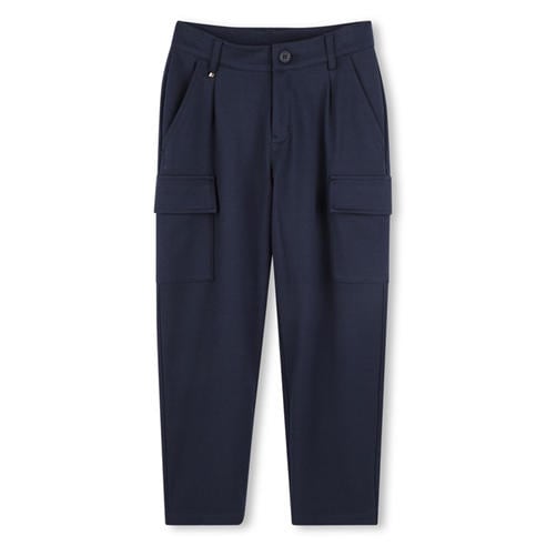 Boss - Kids' Straight Leg Zip Pocket Relaxed Fit Cargo Trousers