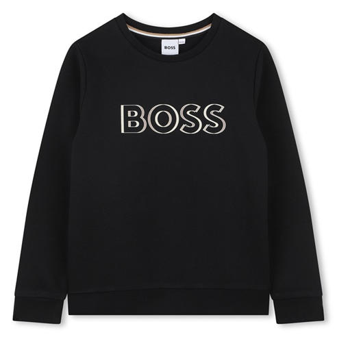 Boss - Kids' Bold Logo Relaxed Fit Crew Sweatshirt