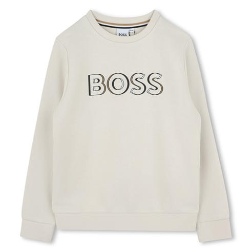 Boss - Kids' Bold Logo Relaxed Fit Crew Sweatshirt