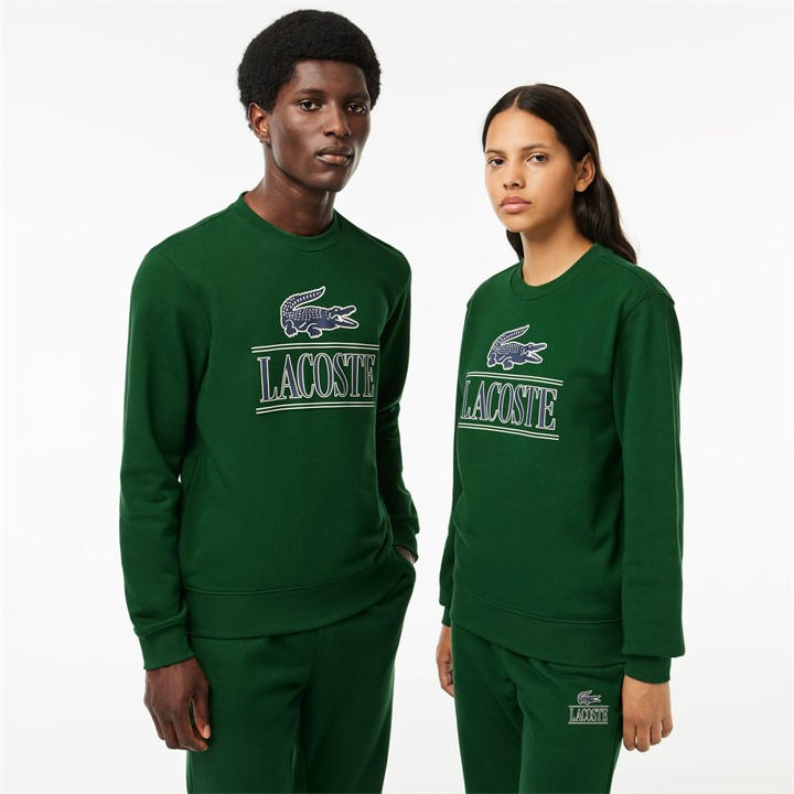 Lacoste  Green Crocodile Sweatshirt - XS