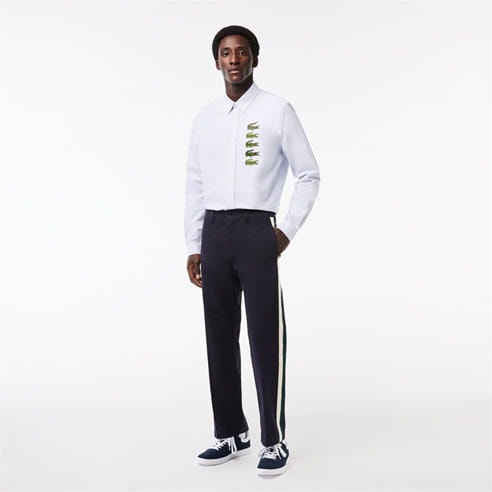 Lacoste - Men's Straight Fit Contrast Stripe Chinos