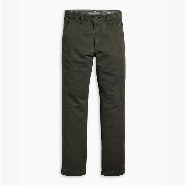 Levis Men's Black Xx Chino Authentic Straight Trousers Size 32 R