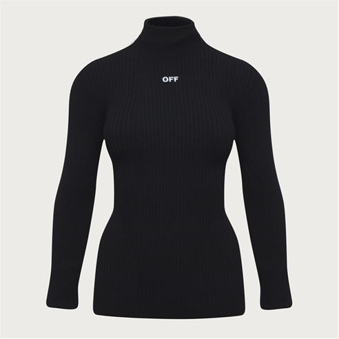 OFF WHITE - Men's Knitted Crew Sweatshirt