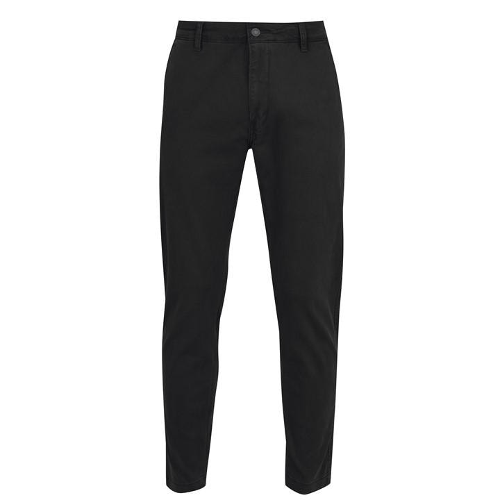 Levis Men's Black Chino Regular Tapered Trousers Size 38 R