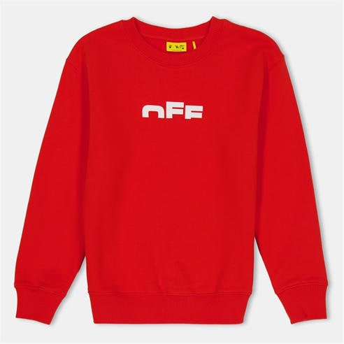 OFF WHITE - Unisex Kids' Logo Crew Sweatshirt