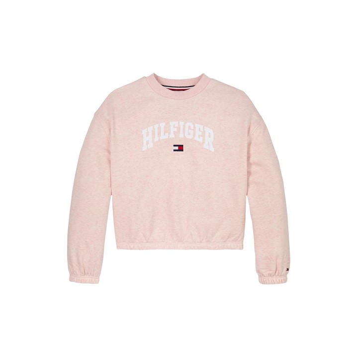 Tommy Hilfiger Girls Pink Varsity Sweatshirt Size 11
