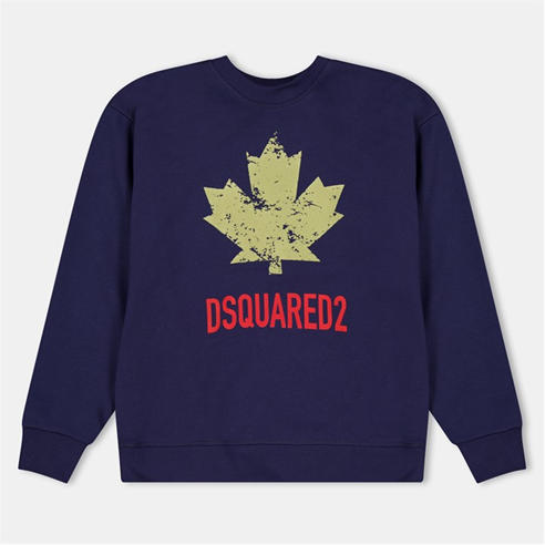 DSQUARED2 - Kids' DSQ Maple Cotton-Mix Crew-Neck Sweatshirt
