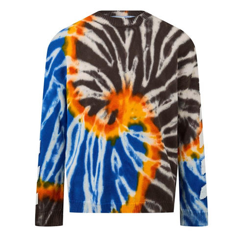 OFF WHITE - Men's Tie Dye Sweater All-over Multicoloured