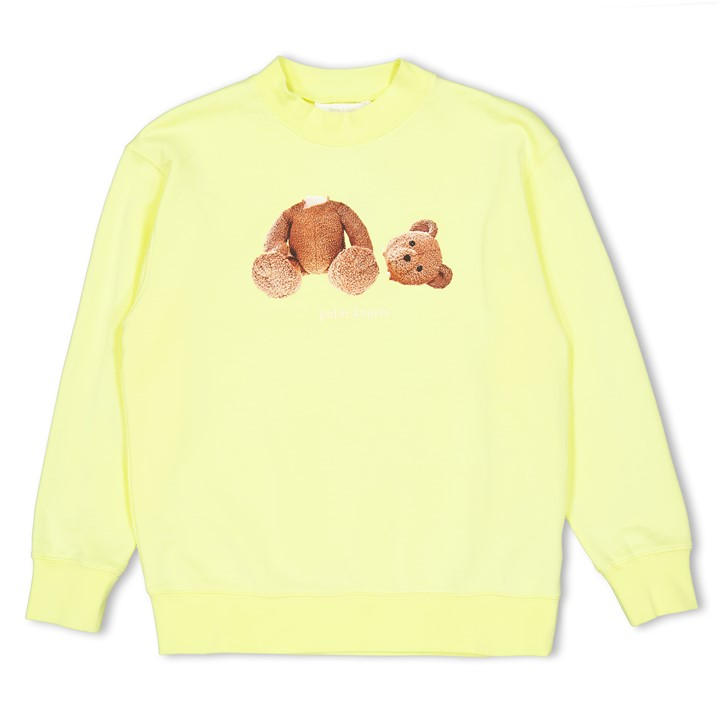 Palm Angels Girls Yellow Palm Bear Crew Jn61
