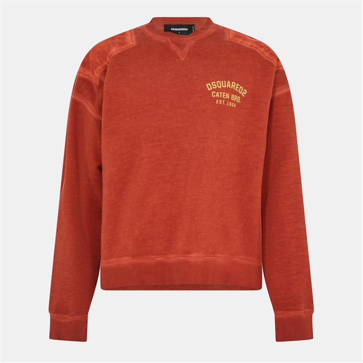 Dsquared2 Men's Red Dsq Caten Crew Sn54 Large