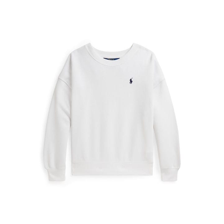 Polo Ralph Lauren Girls White Kids' Crew Sweatshirt - 13 - 14 Years