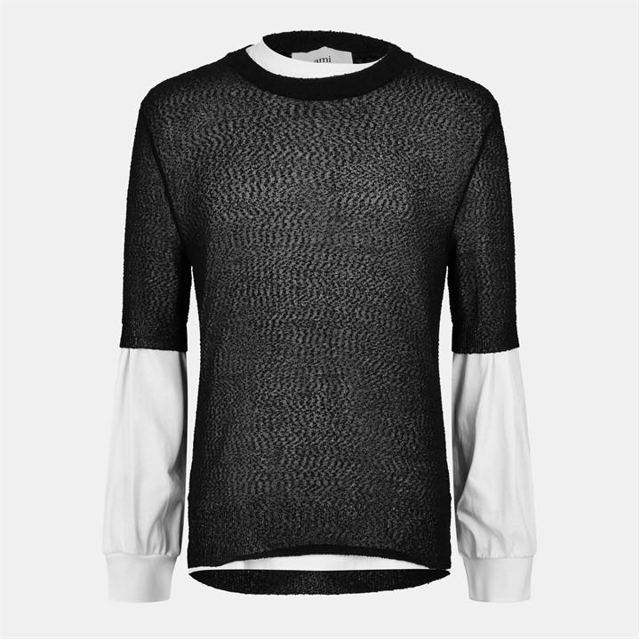 Ami Paris Men's Black Crew Sweatshirt - Size 2XL