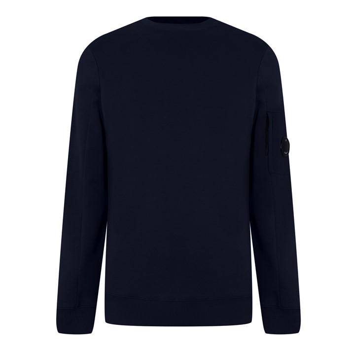 Cp Company Mens Blue Heavyweight Lens Sweatshirt - Small
