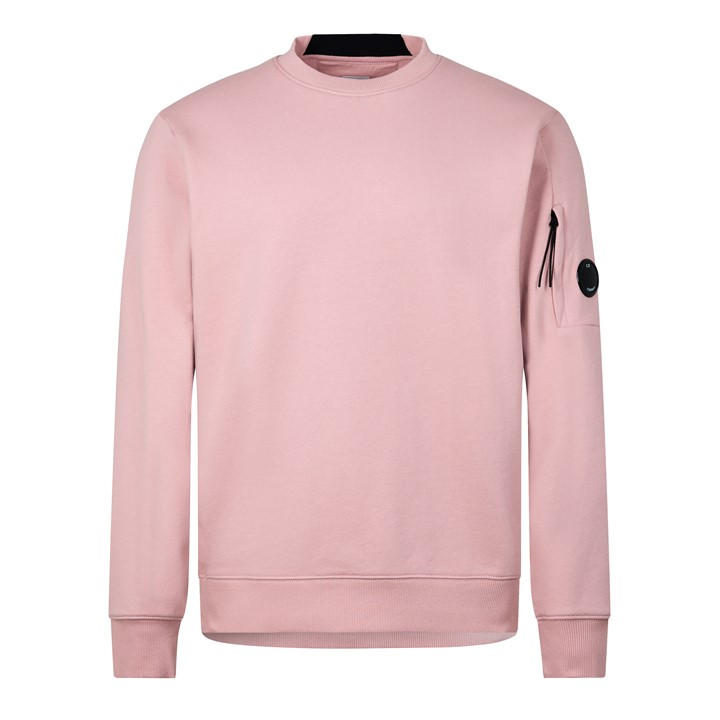Cp Company Men's Pink Lens Crew-Neck Sweatshirt Large