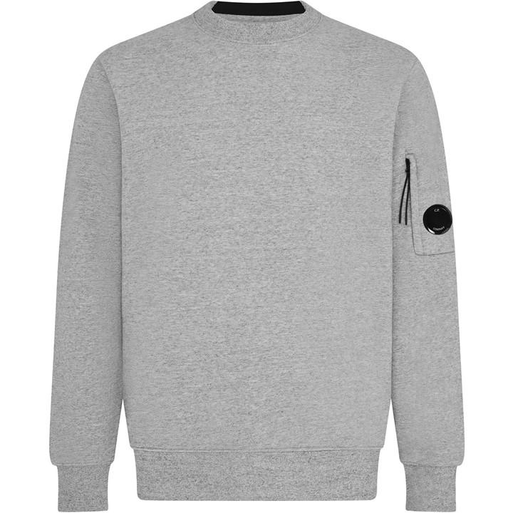 Cp Company Men's Grey Lens Crew-Neck Sweatshirt 3XL
