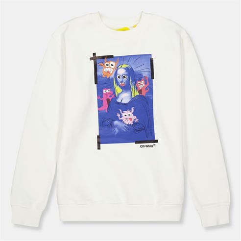 OFF WHITE - Kids' Crew Neck Relaxed Fit Sweatshirt