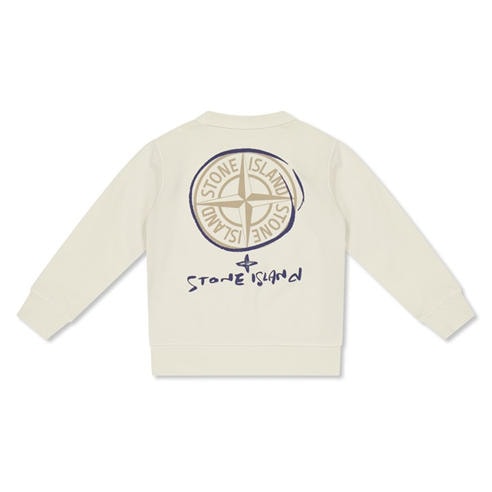 STONE ISLAND - Kids' Back Logo Crew Sweatshirt