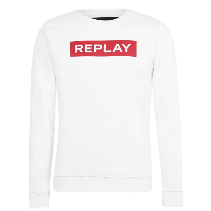 Replay Logo Sweatshirt – White