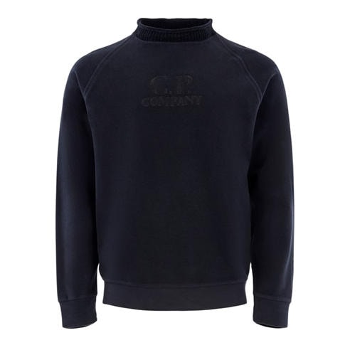 CP COMPANY - Embroidered Logo Crewneck Jumper