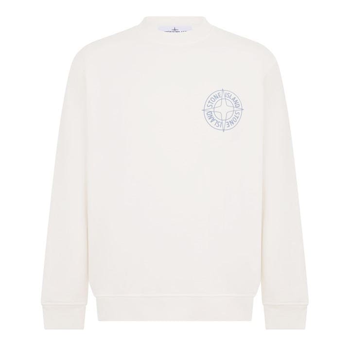 Stone Island Men's Beige Stone Compass Crew Sn62