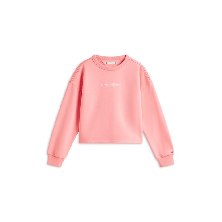 Tommy Hilfiger Girls Pink Kids' Crew Sweatshirt