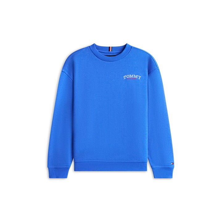 Tommy Hilfiger Boys Blue Kids' Monogram Crew Sweatshirt