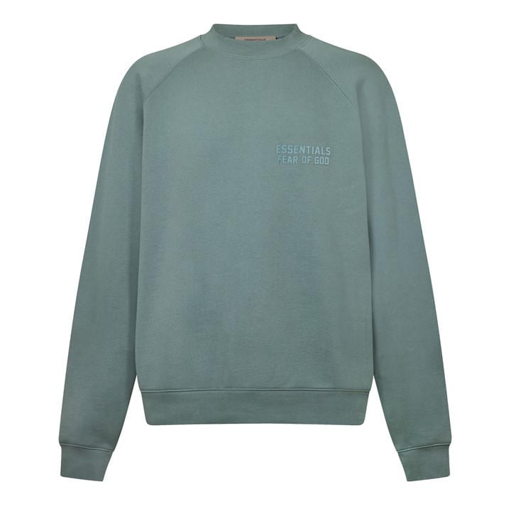 Fear Of God Essentials Men's Green Crew Sweatshirt - XS