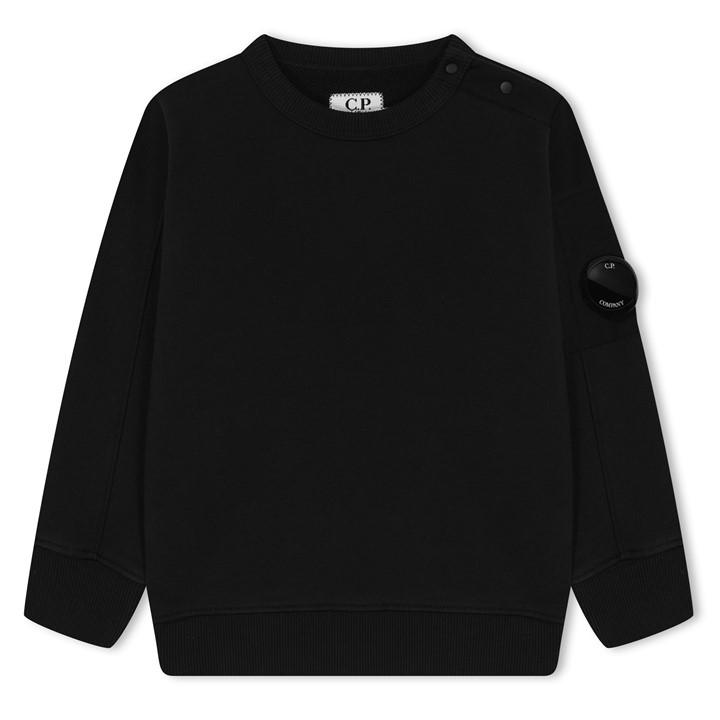 Cp Company Boys Black Basic Lens Fleece Sweatshirt - Size 3