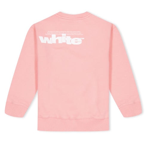 OFF WHITE - Kids' - Logo Cotton Long Sleeve Crew Sweatshirt