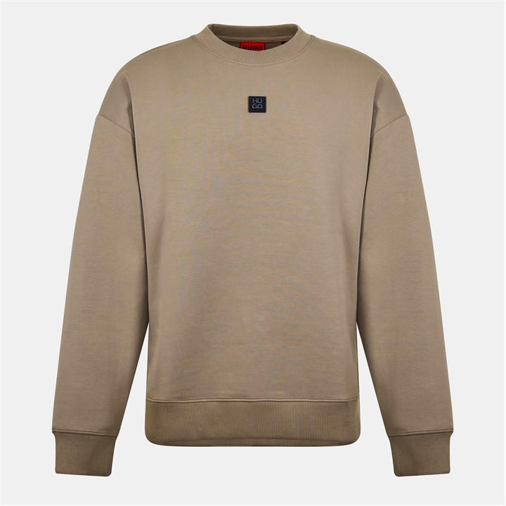 Hugo Men's Beige Dettil Crew-Neck Sweatshirt 2XL
