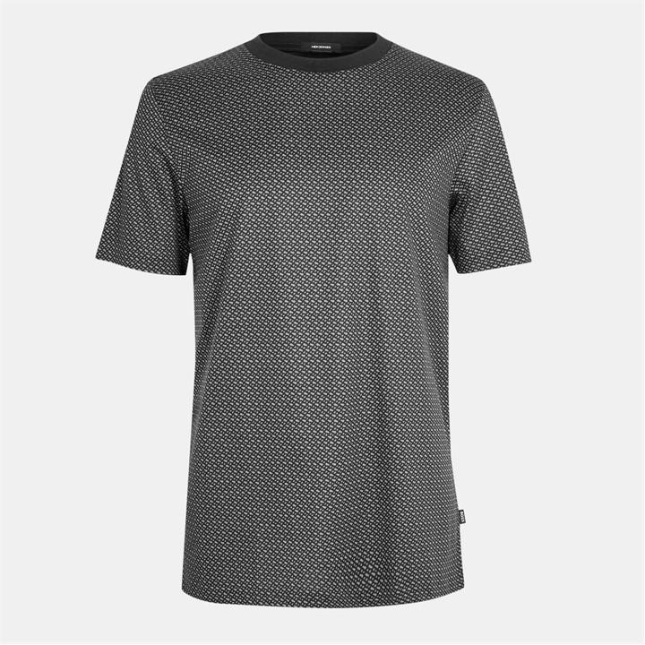 BOSS Men’s Thompson Two-tone Monogram T-Shirt – Black BOSS Men’s Thompson Two-tone Monogram T-Shirt – Black