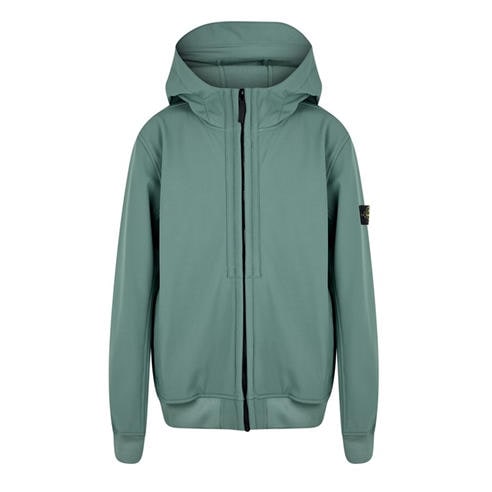 STONE ISLAND - Kids'  Hooded Long Sleeve Softshell Jacket