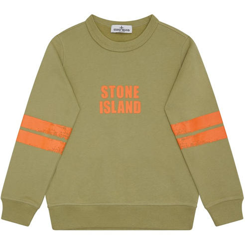 STONE ISLAND - Striped Logo Sweater