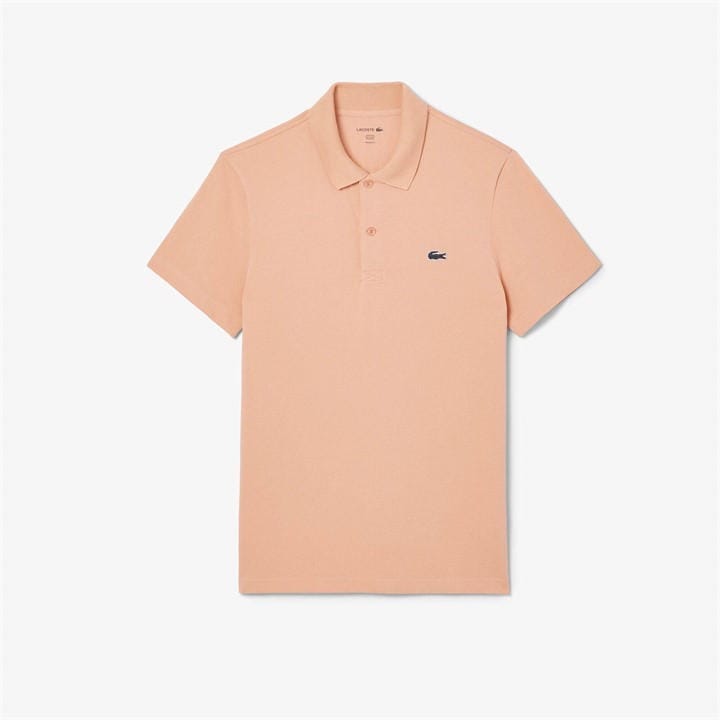 Lacoste Men's Pink Regular Fit Short Sleeve Polo Shirt - S
