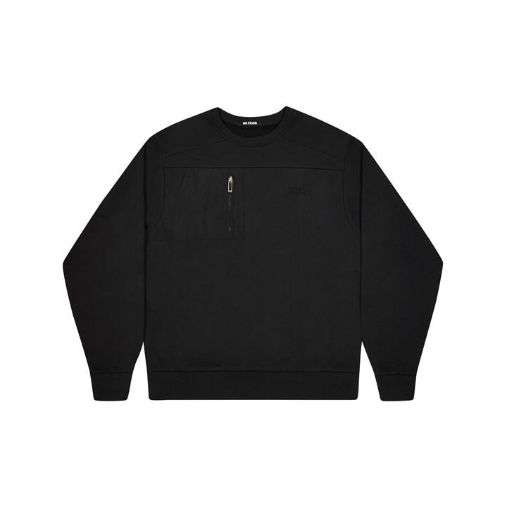No Fear Men's Black Tech Crewneck Jumper