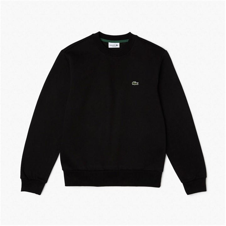 Lacoste Men's Black Basic Crew-Neck Sweatshirt - XL