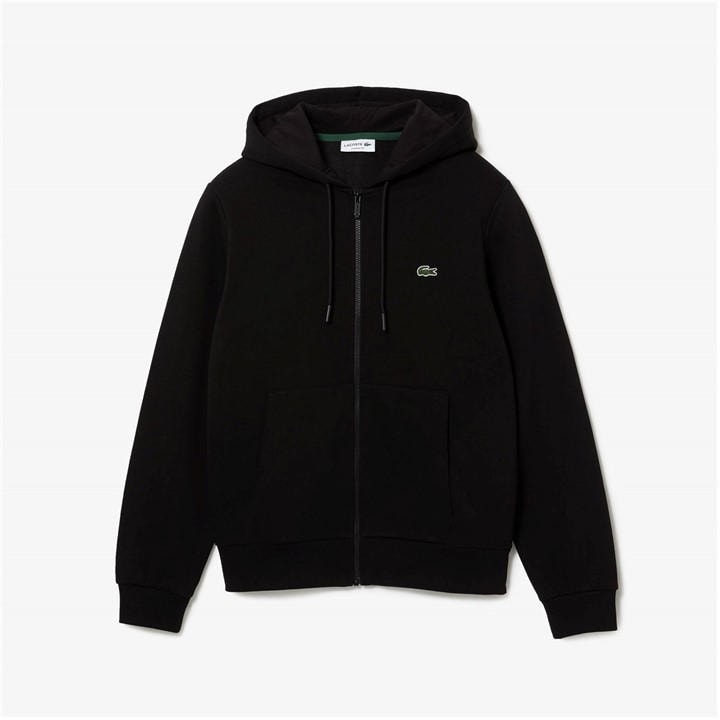 Lacoste Men's Black Basic Full-Zip Hoodie - L