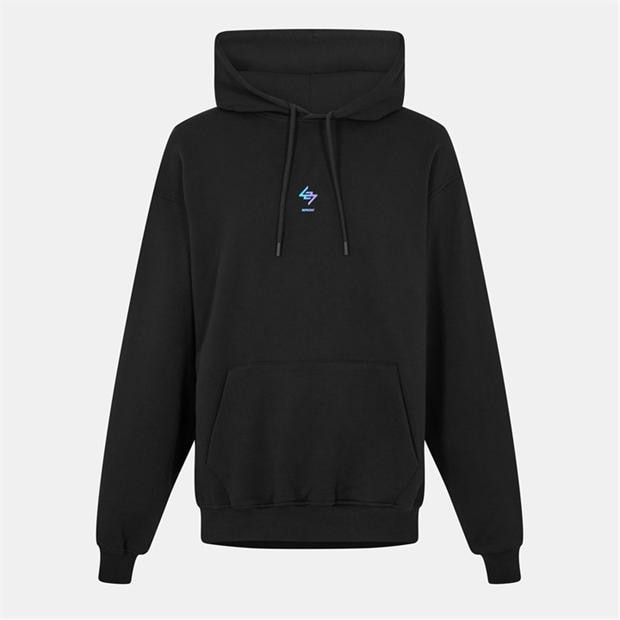 Jet Black - REPRESENT 247 - Men's Logo Cotton 247 Oversized Hoodie
