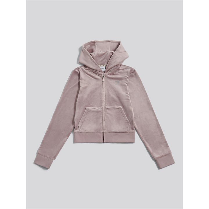 Juicy Couture Girls Purple Velour Hoody