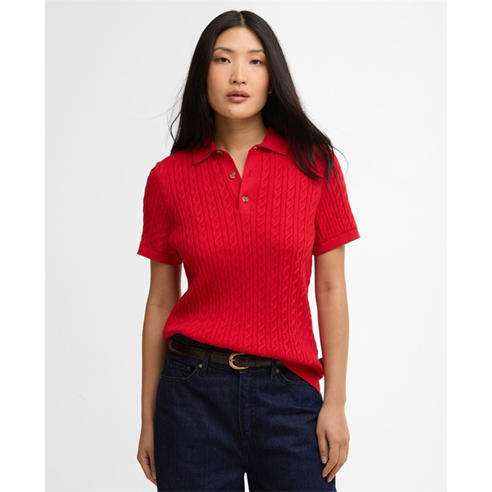 Barbour - Hartland  Short Sleeve Polo Neck Jumper